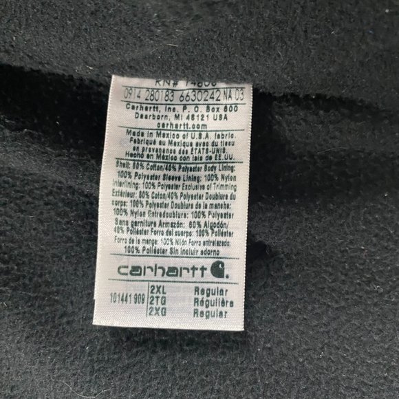 Carhartt Livingston Quick Duck Jacket 101441 Mens 2XL Brown Canvas Hooded Lined - Picture 10 of 16